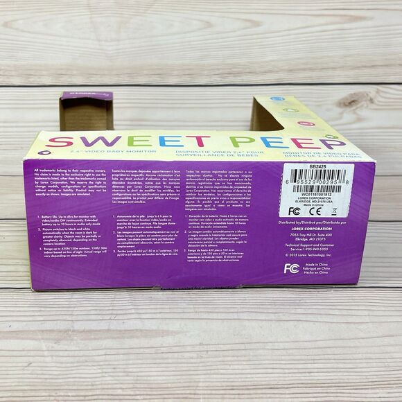 Lorex SWEET PEEP Baby Monitor 2.4" Screen Pan Tilt Camera Night Vision Lullaby - Picture 13 of 15